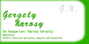 gergely marosy business card